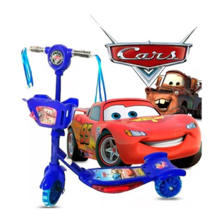 Patinete Infantil Musical 3 Rodas Relampago Mcqueen Carros