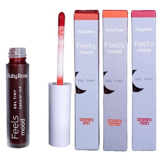 LIP TINT RUBY ROSE GEL TINT NATURAL RED FEELS MOOD Shopee Brasil