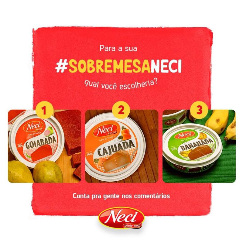 Doce de Goiaba e Banana Lata 600g Neci