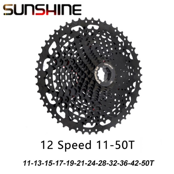 Cassete K7 Sunshine ou GOLDIX 12v 11-50 dentes 12 velocidades