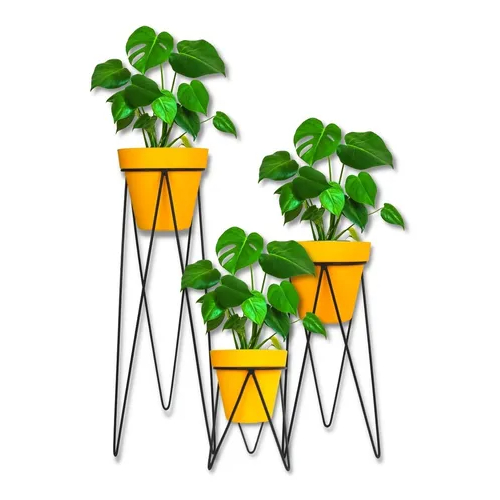Suporte tripé 12 x 20cm para vaso de planta