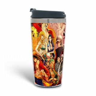 Copo Termico personalizado Inox 450 ml Anime One Piece Mangá 450 ml