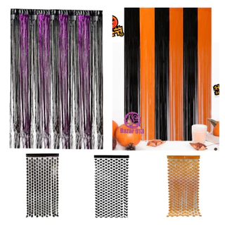 Fita/Painel Metalizada de Decoração para Halloween de Festa 1mx2m