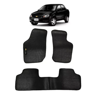 Jogo Tapete Borracha Corsa Classic 2010 A 2013 Com Bordado