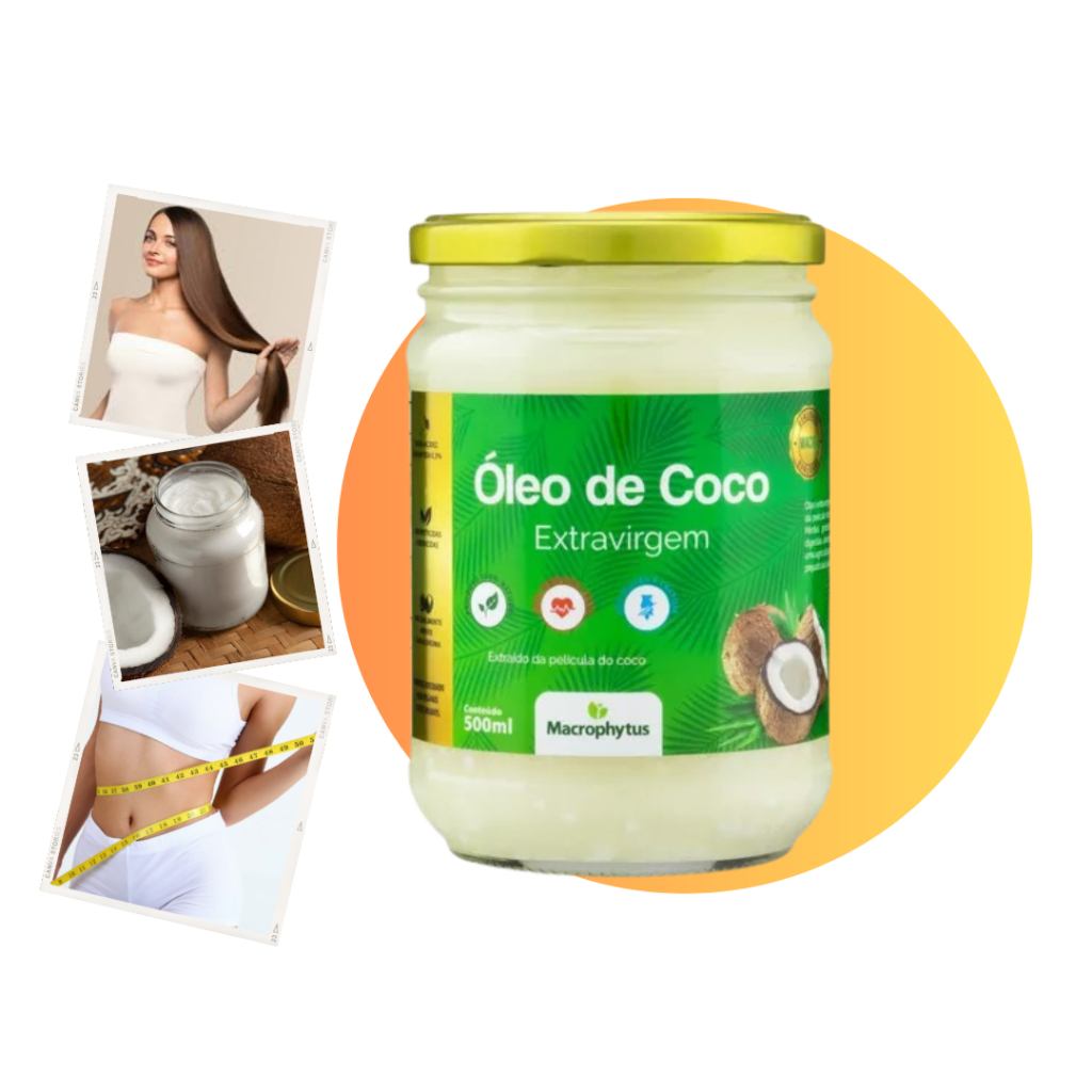 Óleo de coco Extravirgem -Extraído da Película do coco 500ml - Macrophyus