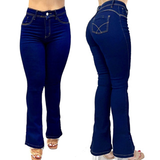 Calças Jeans Feminina com lycra (elastano) Cintura Alta com efeito levanta  bumbum PROMOÇÃO