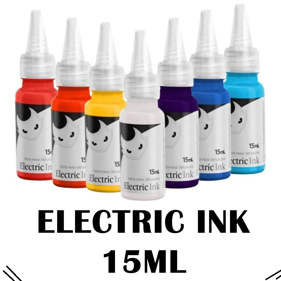 5 Tubos De Tinta Electric Ink Tatuagem Tattoo 15ml Promoção | Shopee Brasil
