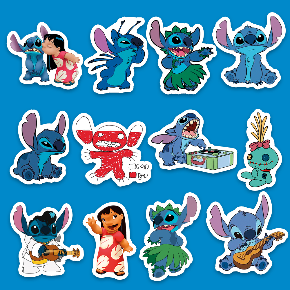 Kit 12 Adesivos Lilo e Stitch | Shopee Brasil