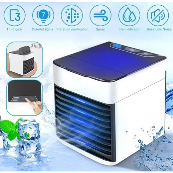 Mini Ar Condicionado Portátil Arctic Air Cooler Umidificador Climatizador Luz Led USB
