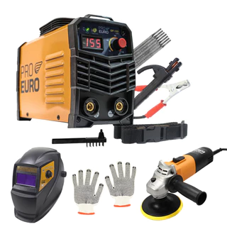 Máquina de Solda 155a 110v + Esmerilhadeira + Máscara e Luvas