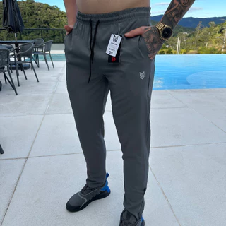 Calça Elastano Masculina para Corrida, Caminhada e Musculação com Logo Refletiva Margus