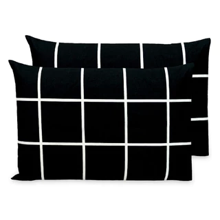 Kit c/ 2 Fronhas 70cmx50cm Percal Flex Estampado 400 Fios Toque Acetinado