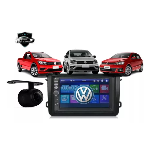 Multimídia Gol Voyage Saveiro G7 G8 2 Din + Moldura + Câmera