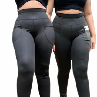 Kit 3 Plus Size Feminina Calças Legging Grossa Feminina PRETA