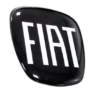 Emblema Volante Fiat Preto - PUNTO (Ano 08 a 14)