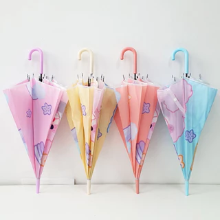 Guarda Chuva Infantil Sombrinha Bengala Automático Juvenil Ursinho Estampa Bichinho Fofo rf: 682