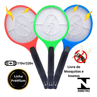 Raquete Elétrica ORIGINAL - Melhor Marca, Mata mosca, mosquito, Pernilongo , Muriçoca , Insetos, escolha a COR