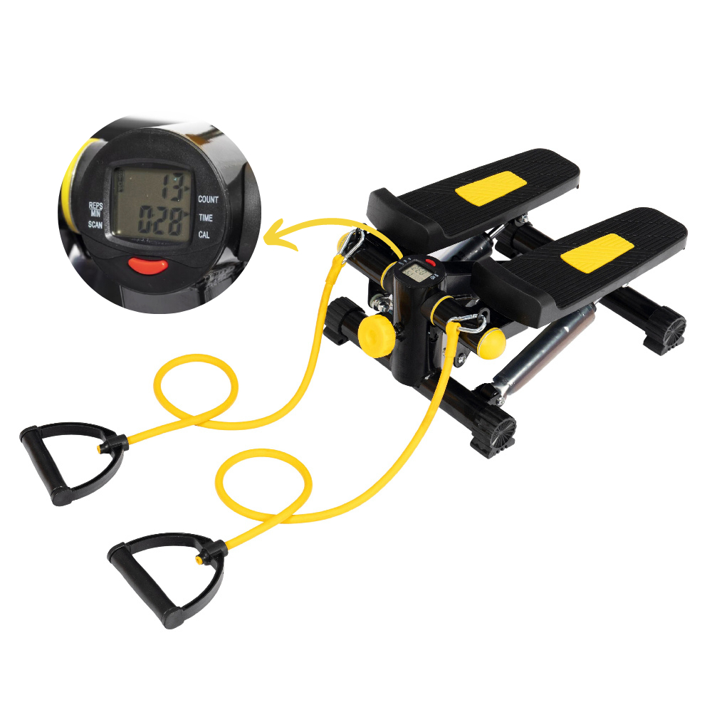 Stepper Step Simulador Caminhada Monitor Lcd Alças de Regulagem Elástica Mile Fitness