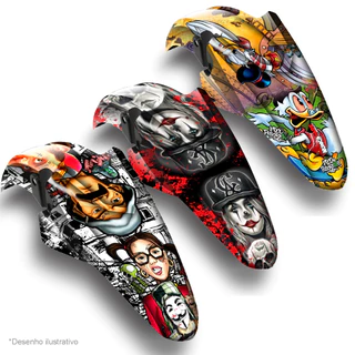 Adesivo de Paralama Moto Personalizado Superfícies Lisas 01