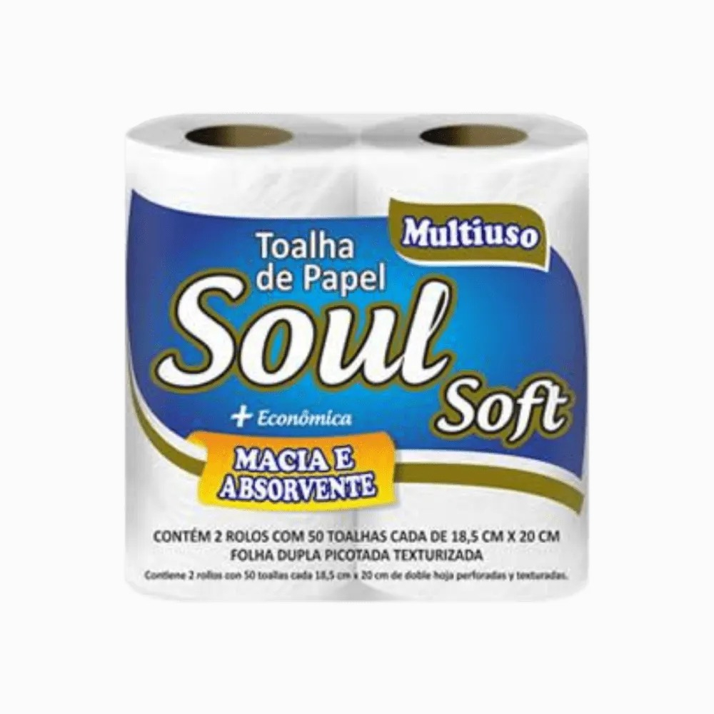 Papel Toalha Cozinha Branca SOUL com 2 Unidades