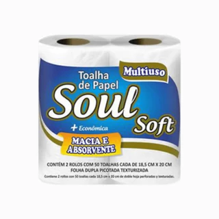 Papel Toalha Cozinha Branca SOUL com 2 Unidades