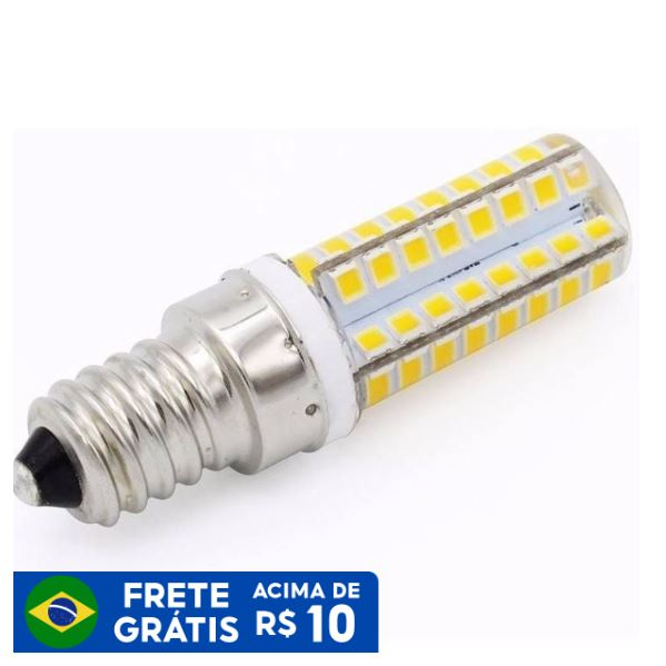 Lâmpada E14 Led Para Geladeira - branca quente 3000k