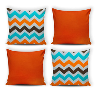 Kit com 4 Capas para Almofadas Decorativas Gorgurinho com Zíper Mais Barato