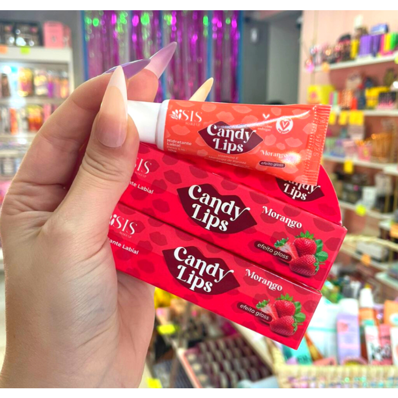 Hidratante Labial Carmed Candy Lips ISIS Makeup Shopee Brasil