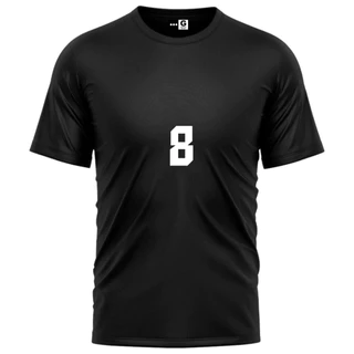 Camisa Masculina Camiseta Número 8 Futebol Dry Fit Academia Esportivo Treino
