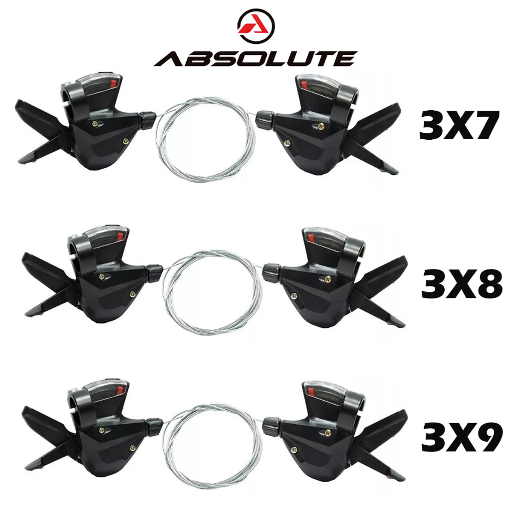 Alavanca Trocador Passador Rapd Fire Bike Sem Manete para Freios Hidraulico 3x7 - 3x8 - 3x9 - 2x9 Absolute