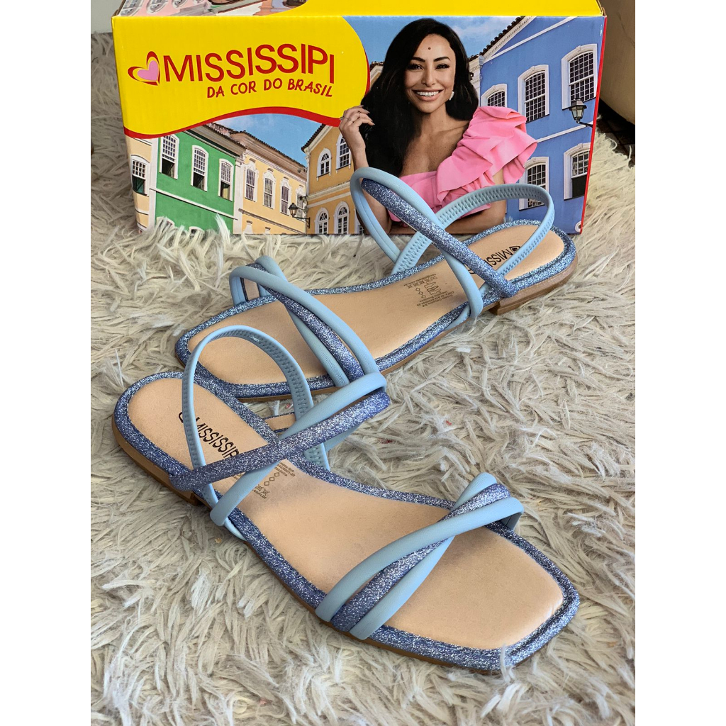 SANDÁLIA MISSISSIPI LANÇAMENTO Q9662 | Shopee Brasil
