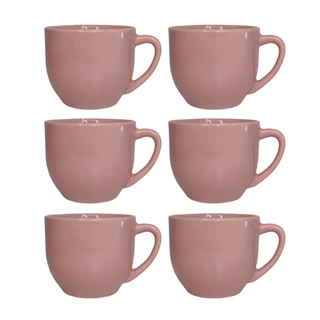 CONJUNTO COM 6 XÍCARAS DE PORCELANA PARIS COLORIDAS 170 ML