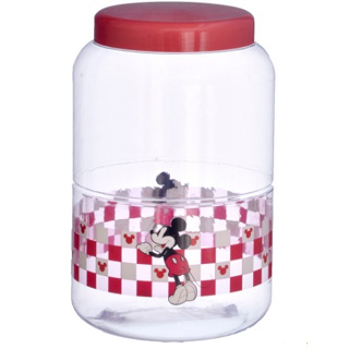 ORGANIZADOR PLASTICO PVC REDONDO PARIS MICKEY COM TAMPA VERMELHA 3000ML