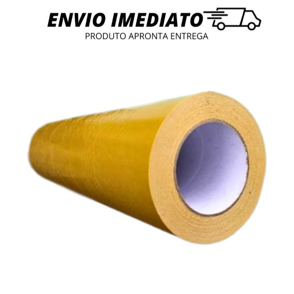 BOBINA FITA DUPLA FACE ALTA ADERENCIA 450MM X 30 METROS - ESTECA 45CM X 30M PARA COLAR GRAMA SINTETICA CARPETE TAPETE E PAPEL DE PAREDE USO GERAL