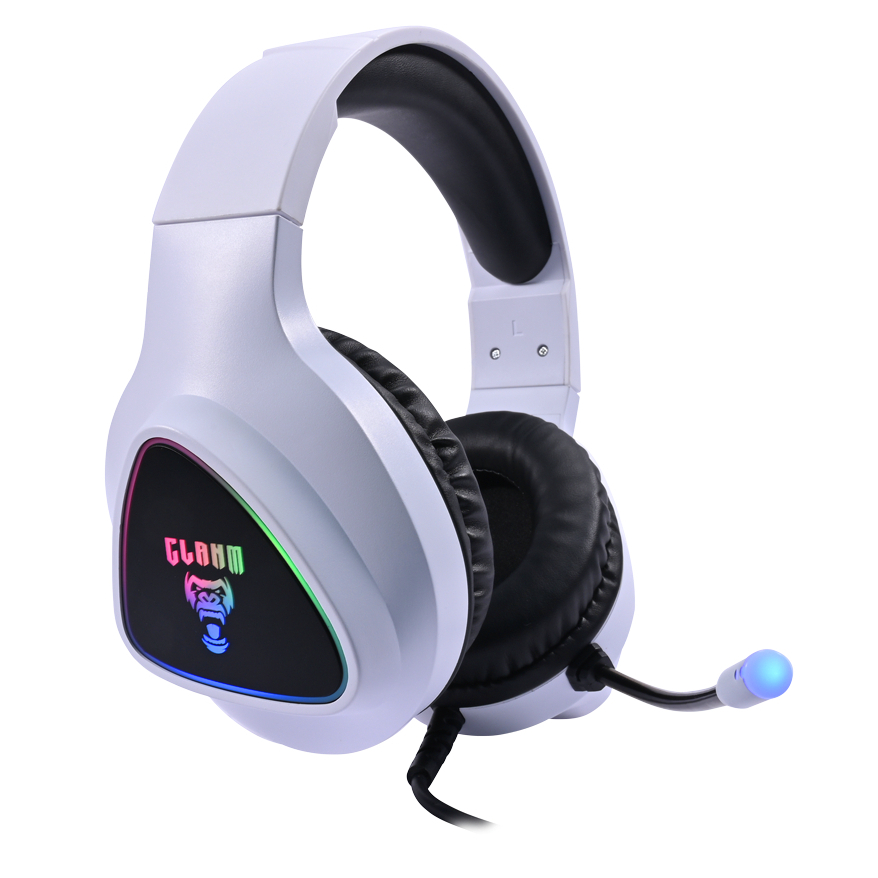 Headset Gamer Warrior Straton, LED Branco, Drivers 50mm - PH305