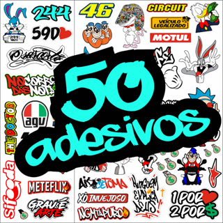 Cartela de Adesivos S12 para carro moto ou bike Sticker Notebook Bicicleta  Coelho Grau 244