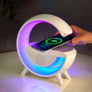 Caixa De Som Bluetooth RGB Iluminação Ambiente Carregamento Sem Fio