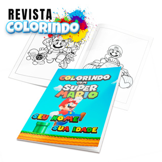 Kit 50 Desenhos Para Colorir super Mario Bros Envio Imediato