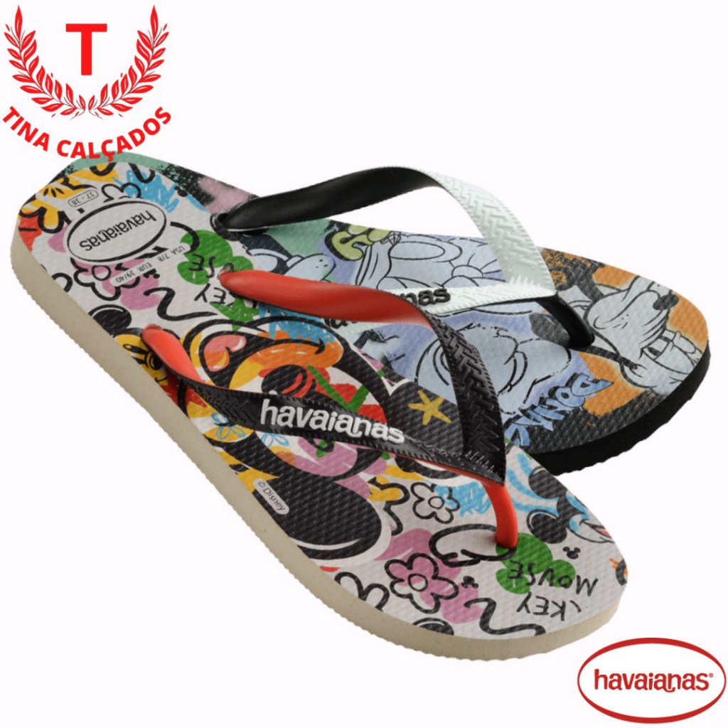 Chinelo Havaianas Top Disney Stylish Adulto - Unissex