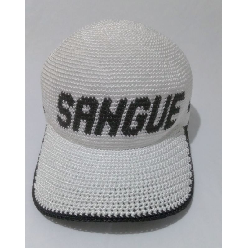 Boné de crochê Santos (sangue jovem)