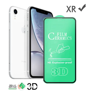 Película de Proteção Cerâmica 3D Compatível Com iPhone XR Flexível Full Cover