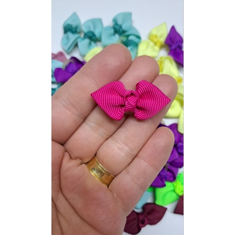 Laço Pet 6 Unidades Lacinho Pequeno Gorgurão Banho Tosa