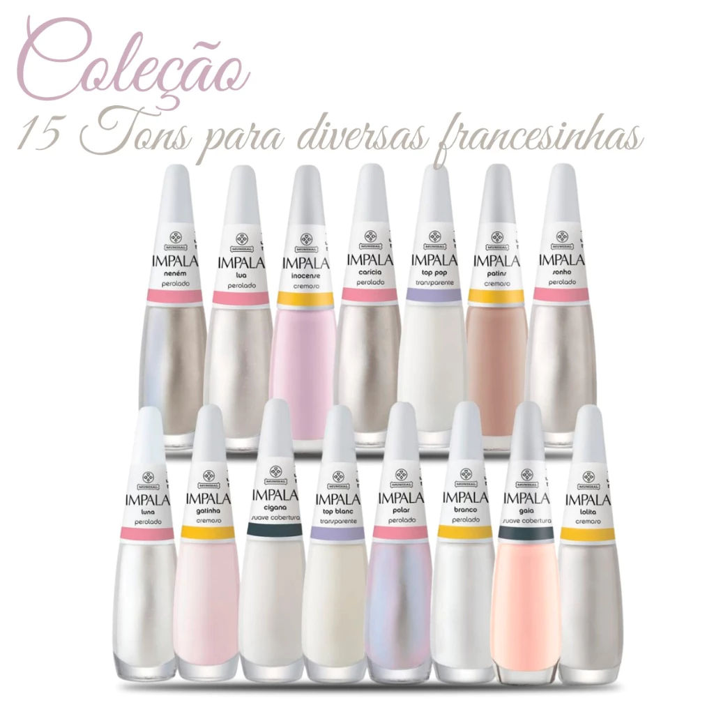 Imagem de 73 CORES DIFERENTES Kit Profissional Esmaltes Impala 73 Cores Variadas Manicure Beleza
