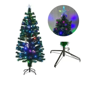 Árvore COLORIDO De Natal Led Fibra Ótica 110V