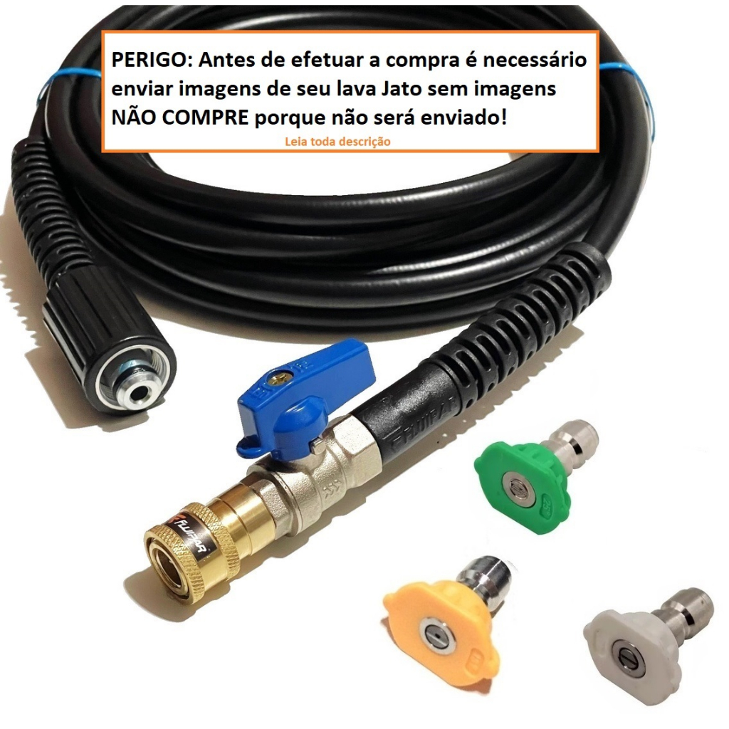 Bico Curto e Snow Foam Pressure Lav 1000 Com Sistema de Engate Rápido e  Registro - Ponto das Mangueiras