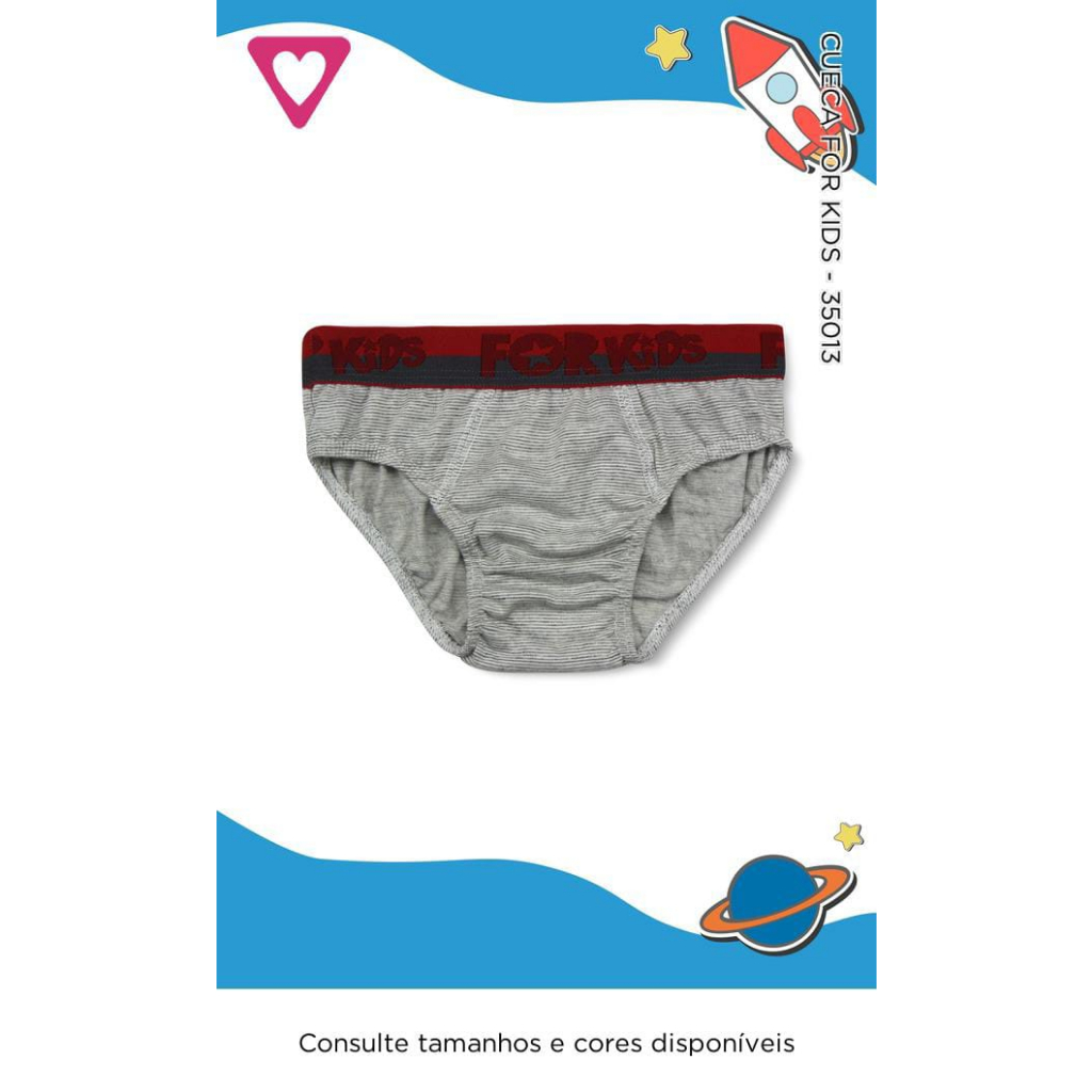 Cuecas Infantil de Algodão Coeca for kids Romance | Shopee Brasil