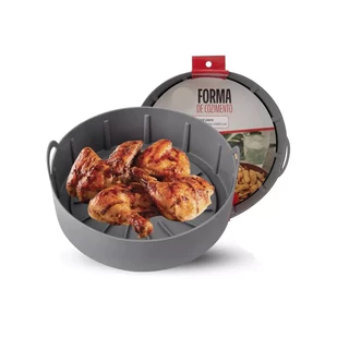 Forma De Silicone Redonda 22CM Para Air Fryer grande 5,5l