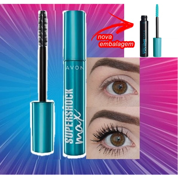 Rímel Máscara de Cílios Supershock Max Volume Preta Avon - 10g | Shopee ...