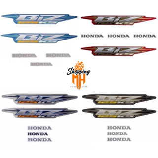 Faixa Biz 125 + 09 - Moto Cor Vermelha 10164 - Kit Adesivos