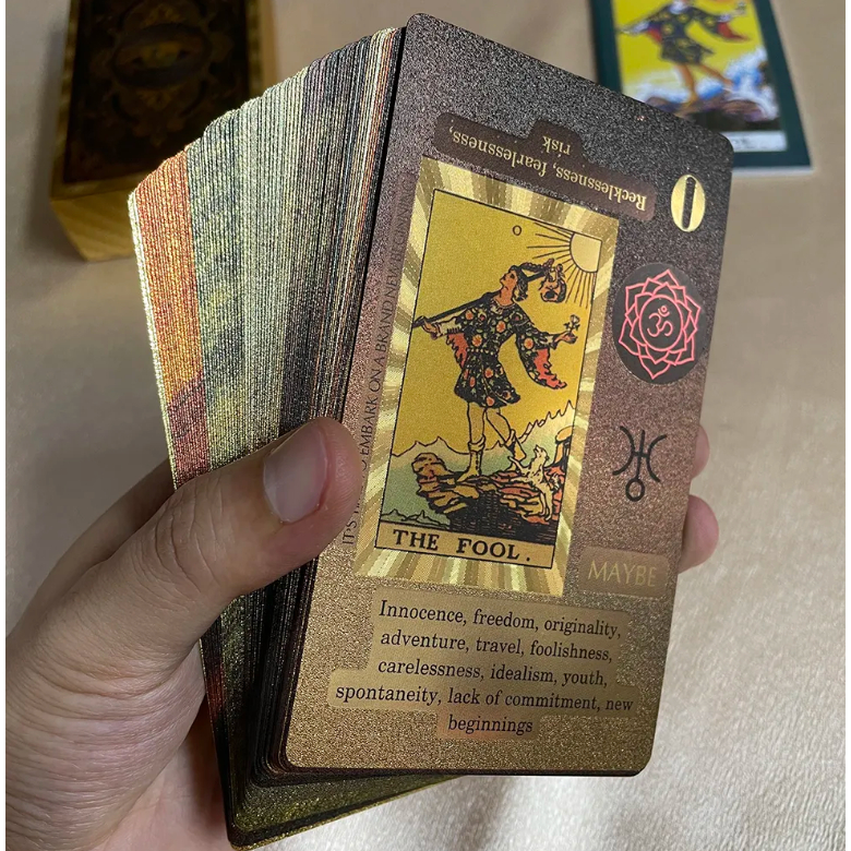 Baralho O Tarot do Dinheiro Dourado 78 cartas plastificado em